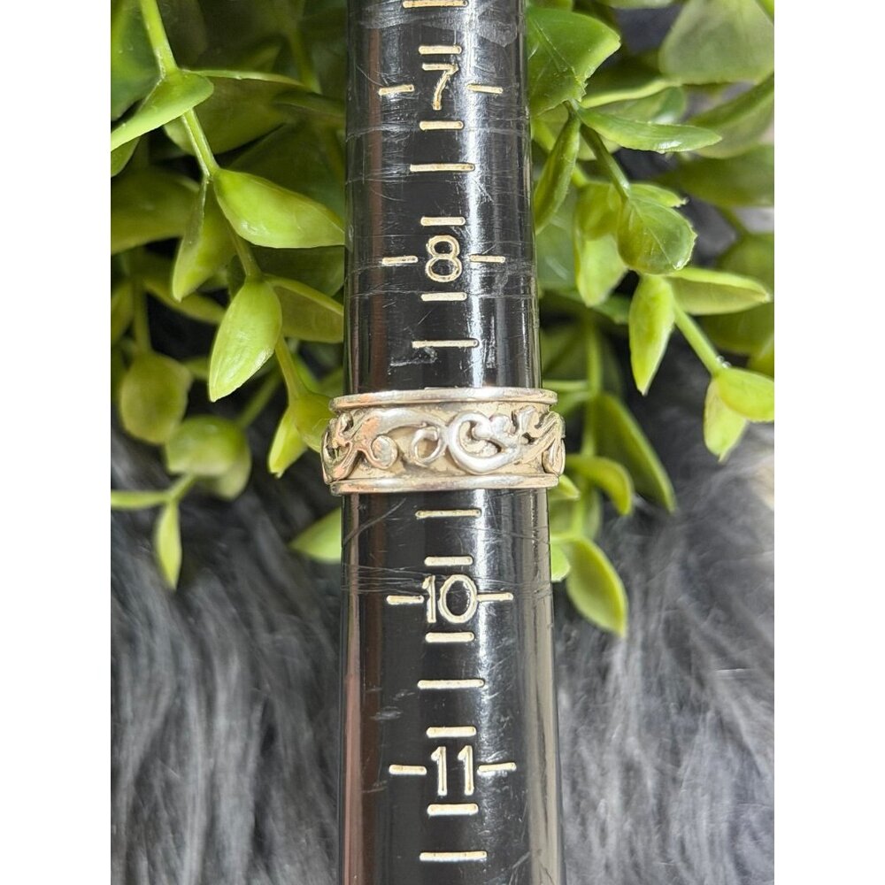 Silver 925 Scroll Spinner Ring - image 6